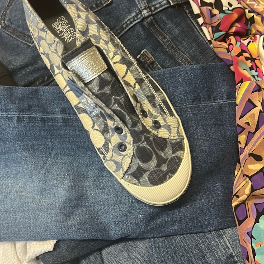 Coach Gray Signature Slip-On Sneakers